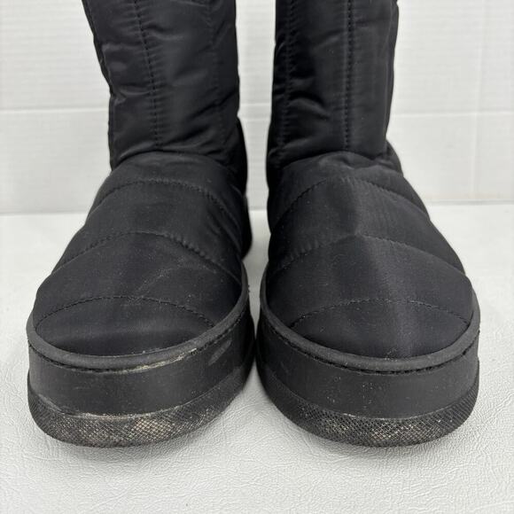 M.Gemi Gaia Boots EU 38 Black Puffer Quilted Plush Lined Italy Water Resistant - Picture 6 of 12